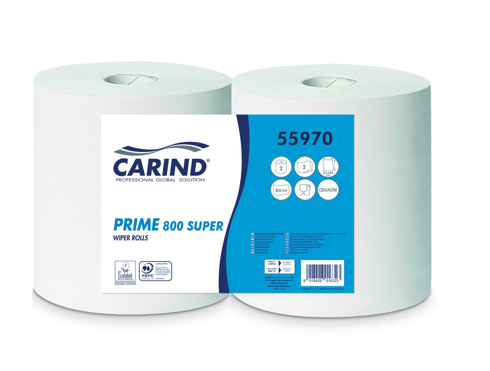 Bobina 400 Strappi - Pura Cellulosa - Carind